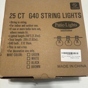 Outdoor string lights